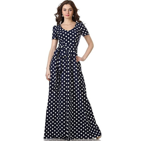 Polka Dot V-neck Casual Dress | Walmart Canada