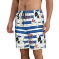 thumbnail image 2 of Kdxio Bulldog Friend Pattern Mens Casual Shorts - Drawstring Summer Beach Sports Shorts for Men, 2 of 9