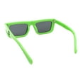 thumbnail image 4 of Beveled Squared Rectangle 2-tone Mod Plastic Sunglasses Green Black - Black, 4 of 4