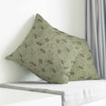 thumbnail image 3 of Sage Green Floral Pillow Covers 24x24 Inch Decorative Throw Pillow Cover, Vintage Spring Botanical Flowers Sofa Pillowcases Accent Cushion Case Home Decor Bedroom Living Room, 3 of 6