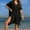 Black, variant on TMOYZQ Womens Swimsuits Cover Ups Crochet Chiffon Beach Cover Bathing Suit Bikini Wear Coverups Dress