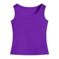 thumbnail image 4 of Splozh Girls Workout Tops Girls Tops Solid Color Sleeveless Tank Top Summer Tanks Top Basic Sleeveless Tees Dark Purple,11-12 Years, 4 of 4