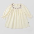 thumbnail image 2 of Mikilon Girls Long Sleeve Smocking Clothing Toddler Fall Floral Smocked Dress Vintage Dresses for Christmas Birthday Holiday, 2 of 9