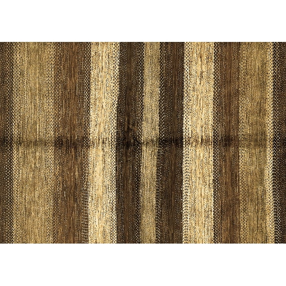 Ahgly Company Indoor Rectangle Abstract Brown Modern Area Rugs, 2' x 3'
