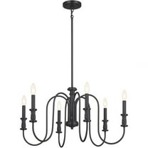 52470BK Kichler Lighting Karthe - 6 Light Medium Chandelier In Homestead Style-15.5 Inches Tall and 28.75 Inches Wide-Black Finish    -Traditional