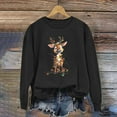 thumbnail image 4 of Christmas Shirts for Women Cropped Sweatshirt Pullover Light Fit Workout Crewneck Sweatshirt Long Sleeve Tops Fall, 4 of 4