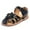 A05/Black, variant on HsdsBebe Toddler Girls Sandals Open Toe Summer PU leather Shoes for Little Kids