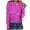 Purple, variant on Lovskoo Long Sleeve Shirts for Women Spring Fall Sparkly Sequin Printed Round Neck Pullover Casual Red M