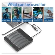 External CD/DVD Drives Slim DVD±RW Optical Drive Portable CD DVD Burner Reader Writer for Laptop PC Windows 11 10 Linux MacOS