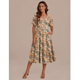 thumbnail image 6 of Zeagoo Women's Casual A-Line Dress with Pockets Summer Beach Dress Short Sleeve Midi Dress Flowy Sundresses, 6 of 6