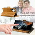 thumbnail image 6 of Allytechgroup Wallet Case Cover for Samsung Galaxy S24 Ultra, Vintage PU Leather RFID Blocking Cards Holder Stand Flip Folio Mangetic Closure Shockproof Phone Case Cover for Galaxy S24 Ultra, Brown, 6 of 10