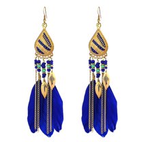 Valentines Day Gifts for Her Stud Earrings for Women Womens Boho Feather Bohemian Lightweight Feather Dangle Hippie Gifts Clearance Birthday Gifts for Women