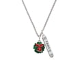 thumbnail image 2 of Delight Jewelry Enamel Wreath with Bow Silvertone Family Bar Charm Necklace, 23", 2 of 4