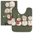thumbnail image 7 of Yayeee Bath Rugs for Bathroom Floor Set of 2 Non Slip Fluffy Soft Absorbent Mat, Beige Snowmen, 7 of 7