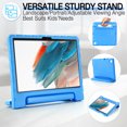 thumbnail image 4 of for Samsung Galaxy Tab A8 10.5 2022 (SM-X200/X205/X207) case, Shockproof, Silicone Rubber EVA Portable Handle Stand Protective Kids Cover Case for Samsung Galaxy A8 10.5 Inch Tablet 2022, Blue, 4 of 5
