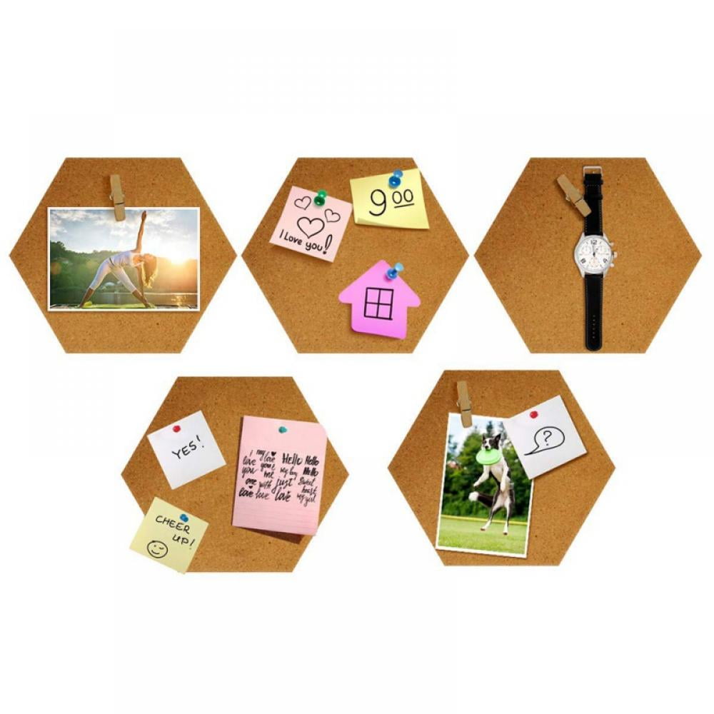 8 Pack Cork Board,5.5 Inch Cork Tiles Corkboard Wall Bulletin Boards Self Adhesive Corkboards Tiles for Wall School Home Class Kitchen Office Decorative Photo Display Memo
