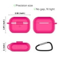 thumbnail image 4 of Apple Airpods Pro Skin, For Airpods Charging Case Skin for Airpods 3rd, Takfox 360° Protective Portable Silicone Cover Skin for Airpods 3 [Front LED Visible] Accessories w/ Keychain - Rose Pink, 4 of 8