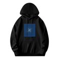thumbnail image 3 of Women's Long Sleeve Hoodie Pullover Sweatshirt with Pockets Abstract ' X ' Design & ' LOVE ' Text Relaxed Fit Drawstring Hood, 3 of 7