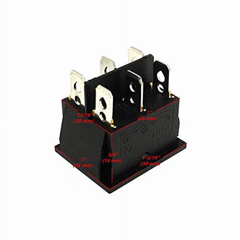 Sigma KCD4 Rocker On-Off Switch – 16A 250VAC / 20A 125VAC, 6-Pin Maintained