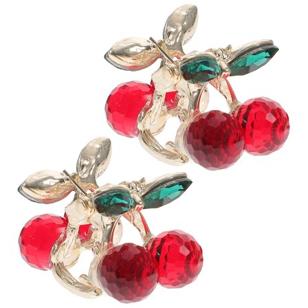2pcs Cherry Hair Clips Alloy Hair Clips Mini Claw Clips Mini Hair Accessories