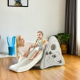 thumbnail image 2 of Costway Freestanding Baby Slide Indoor First Play Climber Slide Set for Boys Girls Gray, 2 of 11
