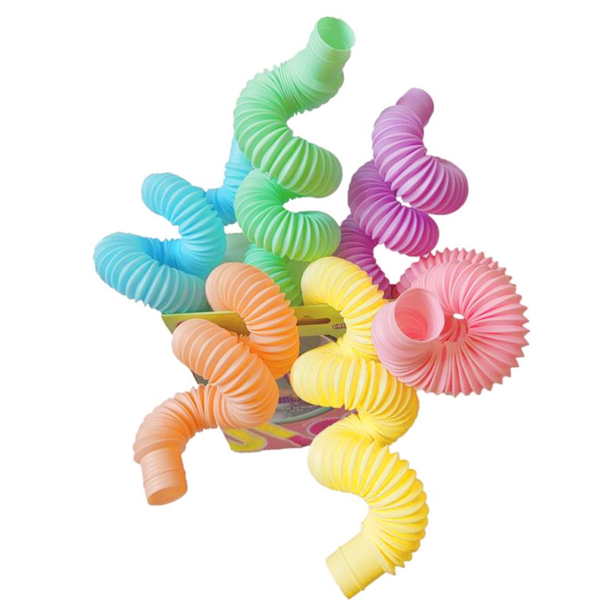 Retrok 6pcs Pop Tube Toys for Kids and Adults Mini Pop Multi-Color