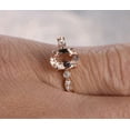 thumbnail image 3 of Limited Time Sale 1.25 Carat Oval Cut Morganite And Diamond Moissanite Engagement Ring In 10K Rose Gold For Women, Promise Ring, Anniversary Ring, 3 of 3