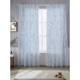 thumbnail image 2 of Blue Branches Sheer Curtains 96 Inch Length 2 Panels Set - Light Filtering Window Treatments, Vintage Art Farmhouse Rod Pocket Semi Curtains for Living Room/Bedroom/Kitchen Décor, 104"W x 96"L, 2 of 7