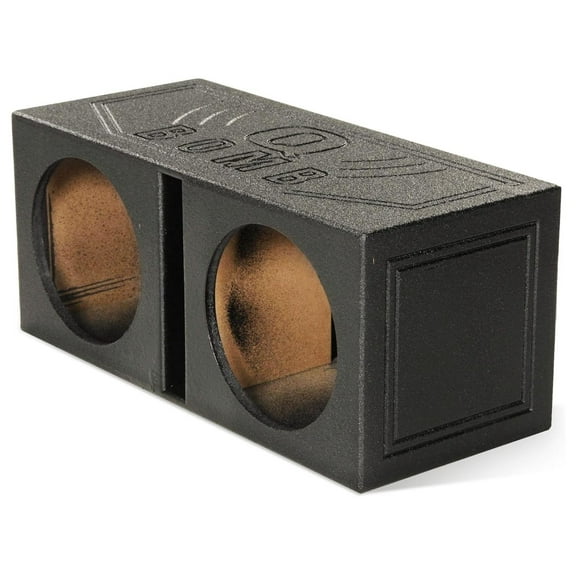 Dual 12 Inch Subwoofer Box, High-Performance Vented Speaker Enclosure, Black