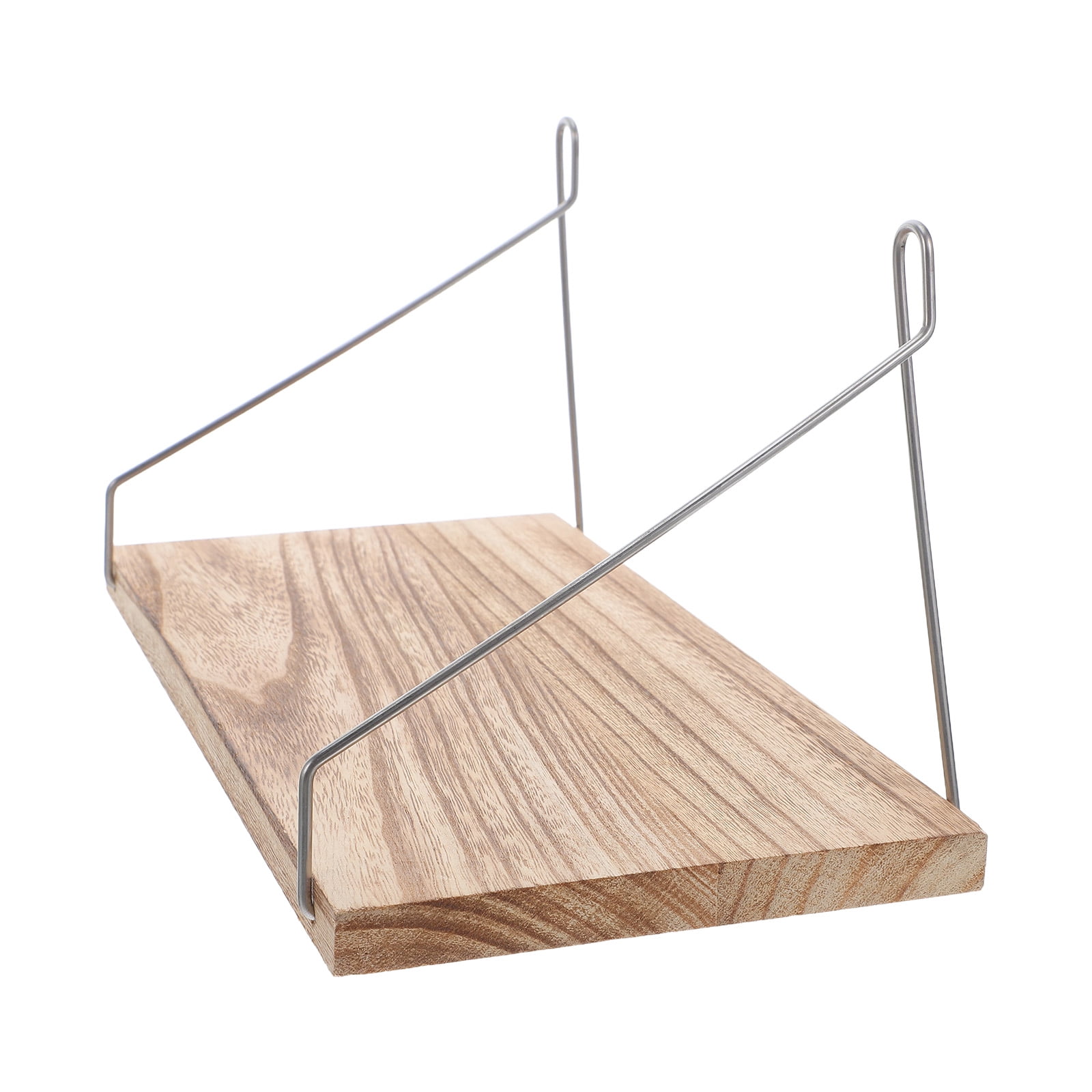 WEAVILUX Khaki Floating Wall Shelf Modern Wood Hanging Shelf for Room Storage