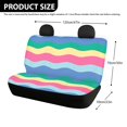 thumbnail image 4 of FUIALDOLG Pastel Wavy Stripes Full Wrap Car Seat Cover for Car Interior Automotive, Comfortable Rear Bench Seat Covers Stretch Car Back Seat Cover Protectors, 4 of 4