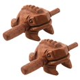 thumbnail image 1 of 2X Carved Croaking Wood Percussion Musical Sound Wood Frog Tone Block Toy, 1 of 8