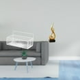 thumbnail image 2 of Cesta Organizadora De Pared De Metal Flotante Y Escultura Abstracta De Resina Con Forma De Llama Para Cocina Moderna, Baño, Sala De Estar, Armario, Decoración Y Almacenamiento., 2 of 8