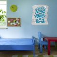 thumbnail image 3 of Our Actions Build Our World Inspirational Positive Quote Kids Room Sticker Wall Art Sticker Designs Vinyl Stickers For Home House Walls Rooms Windows Bedroom Decoration Size (28x28 inch), 3 of 3