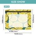 thumbnail image 2 of Yellow Lemon Slice A4 Pencil Pouch 3 Ring Zipper Pencil Pouches Pencil Case for Binder Cosmetic Bag 2 Pack, 2 of 6