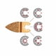 thumbnail image 5 of Hojas De Sierra Oscilantes Kit De Hojas De Herramientas Multifuncionales Oscilantes Universales Con Escalas Transparentes 66 Piezas Yuarrent TO002537-00, 5 of 7