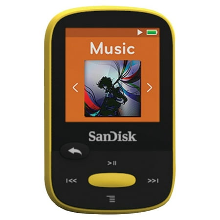8GB SanDisk Clip Sport MP3 Player - Yellow