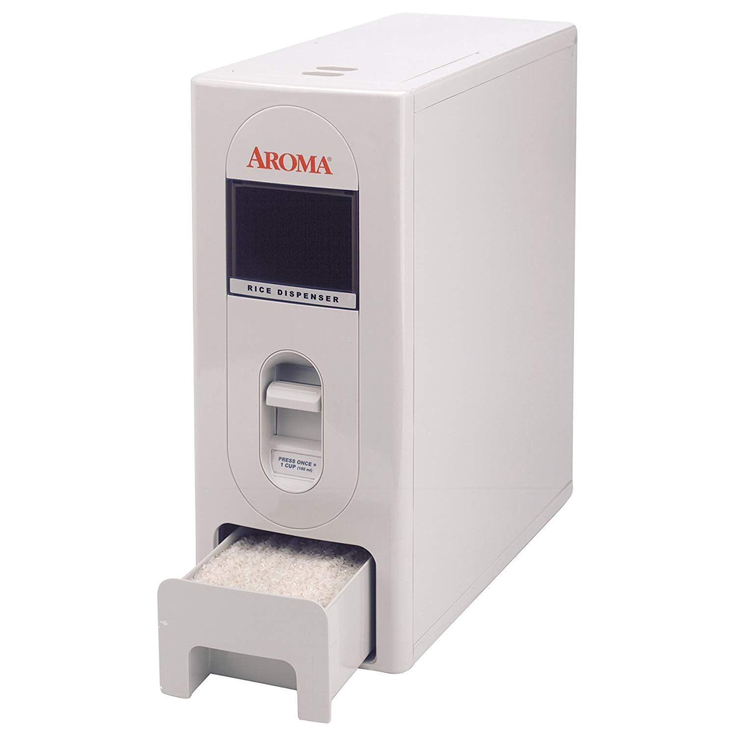 AROMA 22 lbs Rice Dispenser, Dry Food Storage Bin (ARD-125)