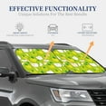 thumbnail image 4 of Bingfone Green Apple Print 2-Piece Sun Shade Front Windshield - Foldable Car Front Window Sunshades For Most Sedans Suv Truck - Large, 4 of 7