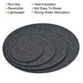 thumbnail image 4 of Unique Bargains Plant Coasters Reversible Absorbent Round Felt Pad Mats Set Gray, 4 of 5