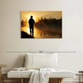 thumbnail image 2 of Elephant Stock Foggy Riverbank Fishing Wall Art - Horizontal Canvas Wall Art - Living Room Wall Decor - Hobbies And Lifestyle Canvas - Orange And Black Decor - 36" x 24", 2 of 8