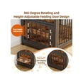 thumbnail image 4 of EastVita Dog Crate Furniture With Drawers. 360° And Adjustable Raised Feeder. Furniture Large Dog Crate For Large Medium Dog Indoor, 4 of 5