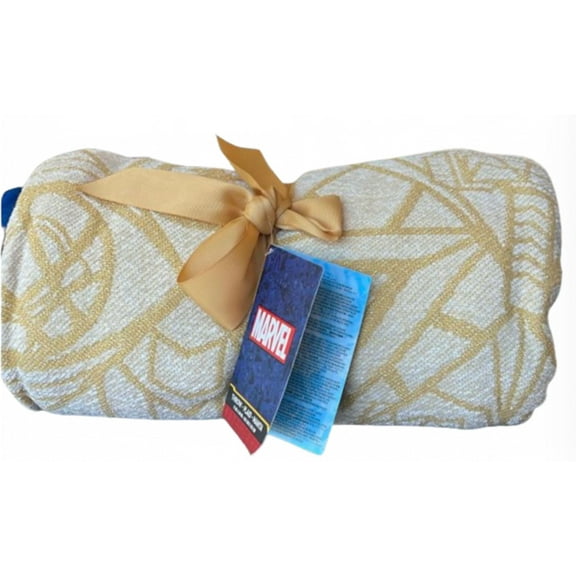 Disney Parks Marvel Gold Throw Plaid New with Tag
