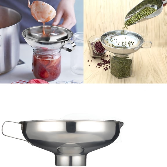 ACDANC Stainless Steel Funnel Wide Mouth Jar Funnel for Transferring Dry and Wet Ingredients