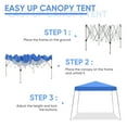 thumbnail image 3 of Outdoor Basic 8' x 10' Pop up Canopy Tent Outside Canopy, Patio Gazebo with Carry Bag, Extra 4 Stakes,for Patio Deck Garden and Beach,Blue., 3 of 8