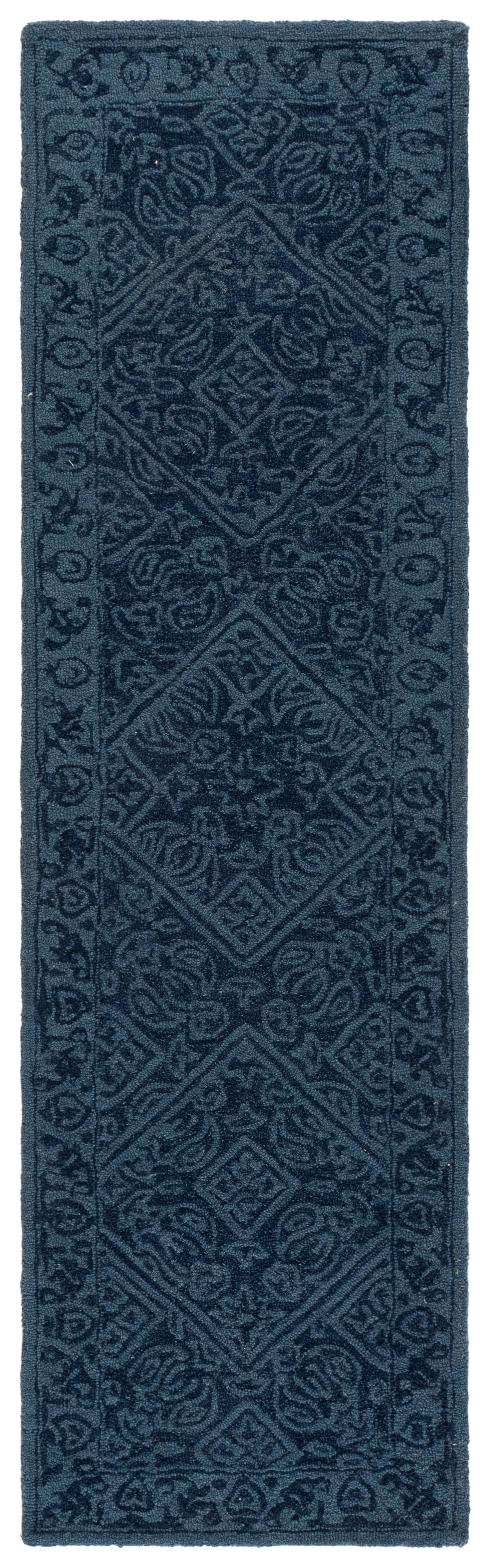 Safavieh Dip Dye Felicia Floral Runner Rug, Navy Blue, 2'3" x 15'