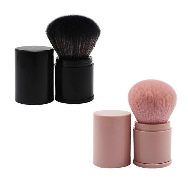 Brocha retráctil Kabuki ZHAOCHENG para base de maquillaje rubor facial polvos minerales