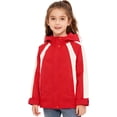 thumbnail image 1 of Jizyo Vestes de Sport pour Enfants Veste Imperméable Extérieure Garçons Filles Coupe-Vent à Capuche Randonnée Rouge 110, 1 of 6