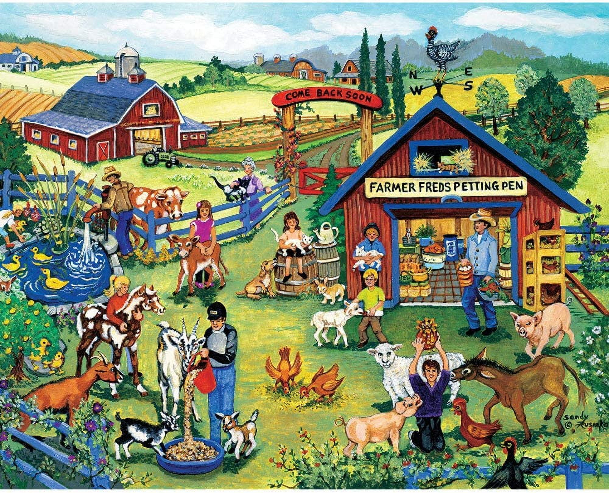 Bits and Pieces Jigsaw Puzzles on the Farm 4-in-1 Multi-Pack 300 Piece 16" x 20"