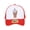 Red, variant on Ice Cream Cone Patch Trucker Hat - Black/White